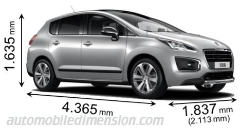 Peugeot 3008 2013 Abmessungen