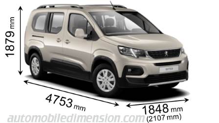 Peugeot Rifter Long 2019 mått