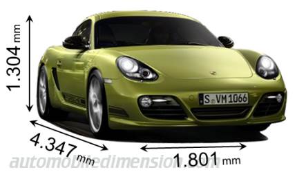 Porsche Cayman 2009 dimensions