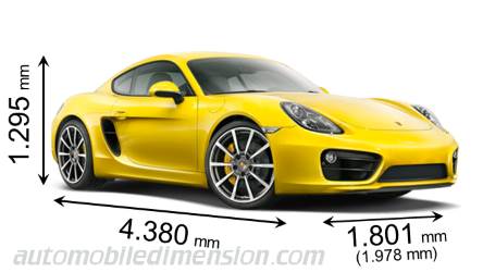 Porsche Cayman 2013 afmetingen