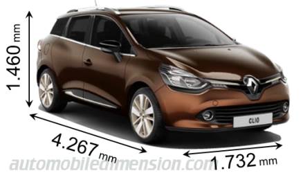 Renault Clio Sport Tourer 2013 mått