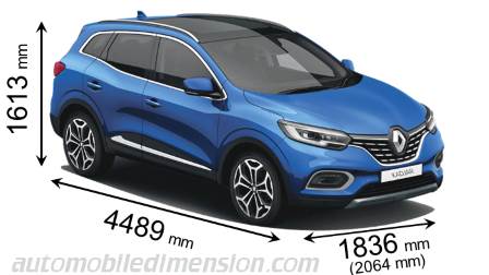 Renault Kadjar 2019 Abmessungen mit Länge, Breite und Höhe