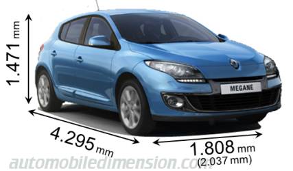 Renault Megane 2012 mått