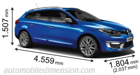 Renault Megane Sport Tourer 2014 dimensions