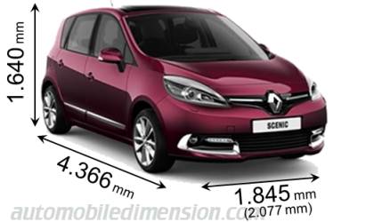 Renault Scenic 2013 dimensions