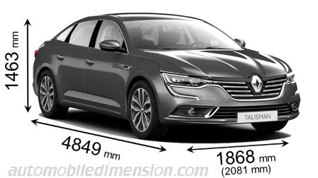 Renault Talisman 2016 dimensions