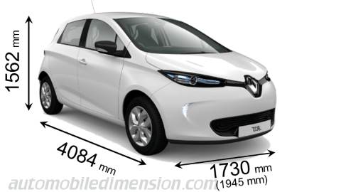 Renault Zoe 2017 afmetingen