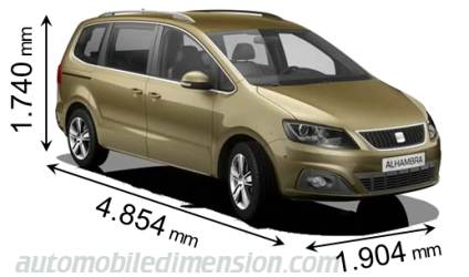 Seat Alhambra 2010 Größe