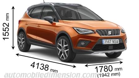 Seat Arona 2018 Größe