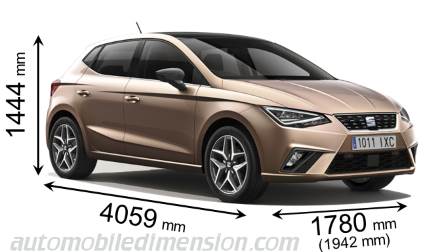 Dimensions Of Seat Cars Showing Length Width And Height