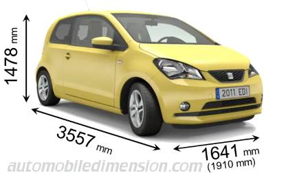 Seat Mii 2011 mått