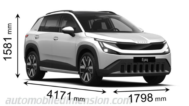 Skoda Epiq Abmessungen