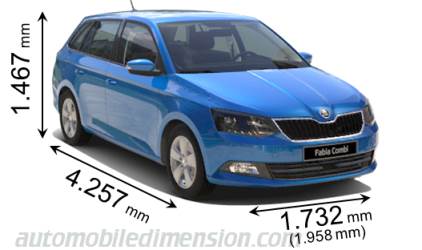 Skoda Fabia Combi 2015 dimensions