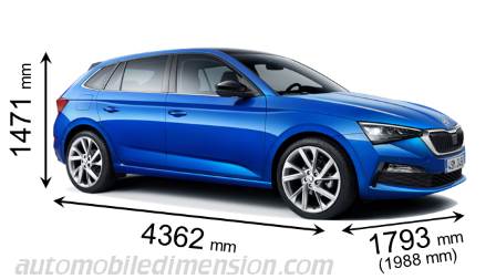 Skoda Scala 2019 dimensions