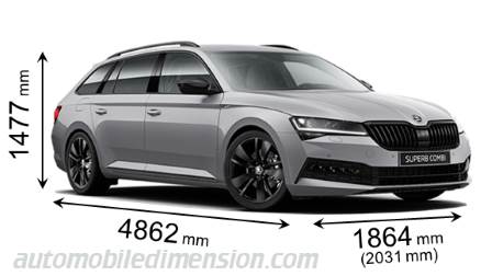 Dimensions Of Skoda Cars Showing Length Width And Height