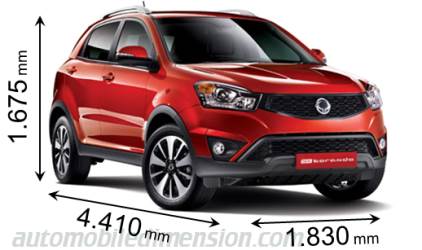 SsangYong Korando 2014 mått