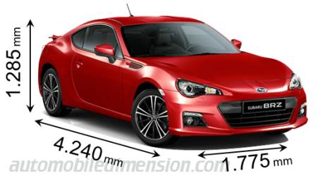 Subaru BRZ 2012 Abmessungen