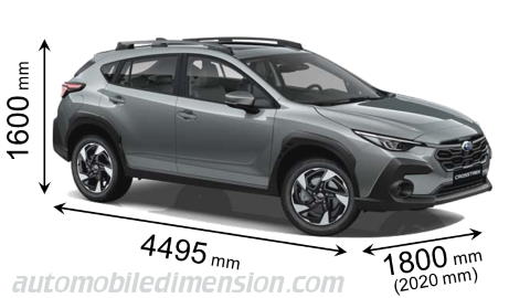 Subaru Crosstrek 2024 dimensions with length, width and height