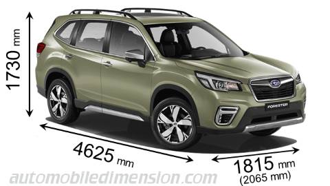 Dimensioni Subaru Forester 2019