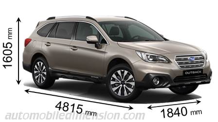 Dimensioni Subaru Outback 2015