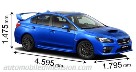 Subaru WRX STI 2014 mått