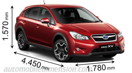 Subaru XV 2012 dimensions