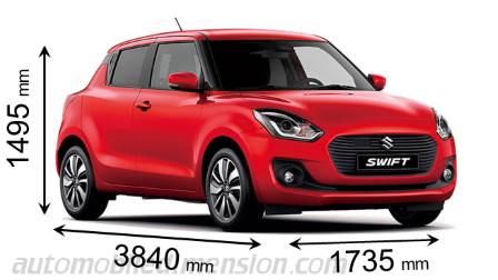 Taille de la Suzuki Swift 2017