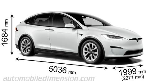 Tesla Model X grandezza