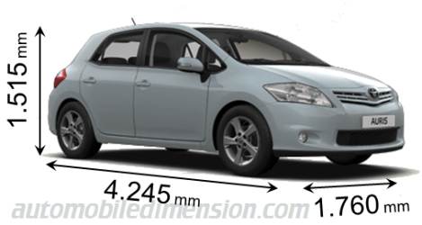 Toyota Auris 2010 dimensions