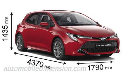 Toyota Corolla 2019 Größe