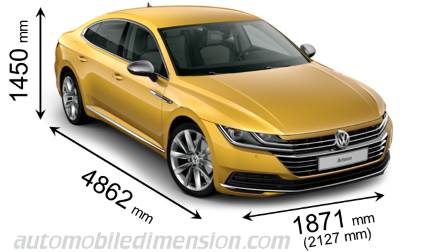 Volkswagen Arteon 2017 Größe