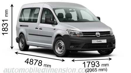 Volkswagen Caddy Maxi 2015 dimensions