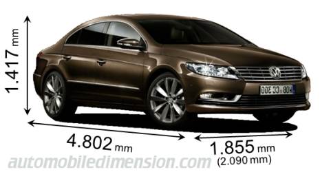 volkswagen cc dimensions