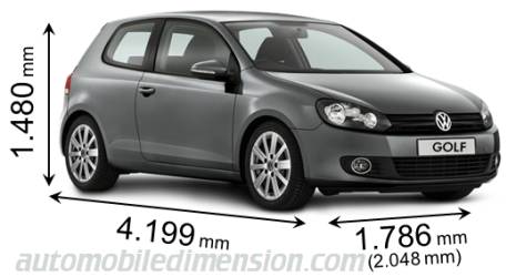 Volkswagen Golf 2008 Abmessungen