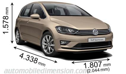 Volkswagen Golf Sportsvan 2014 dimensions