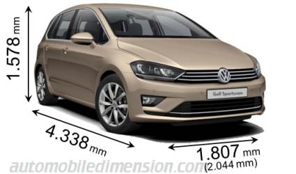 Dimension Volkswagen Golf Sportsvan 2014