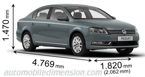 Volkswagen Passat 2010 dimensions