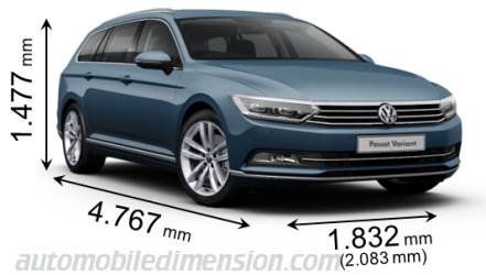 Volkswagen Passat Variant 2015 Abmessungen