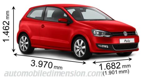 Volkswagen Polo 2011 dimensions