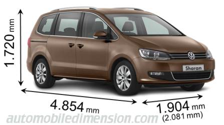 Volkswagen Sharan 2010 mått