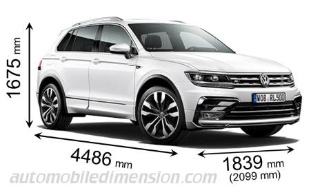 Volkswagen Tiguan 2016 afmetingen