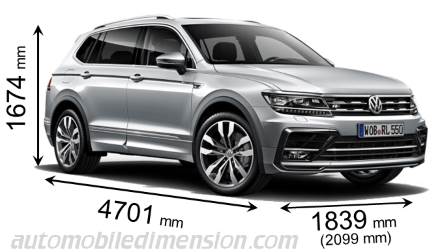 Volkswagen Tiguan Allspace 2018 Größe