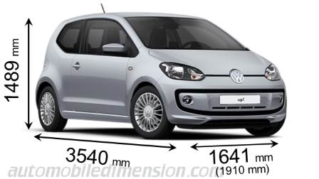 Volkswagen up! 2012 dimensions