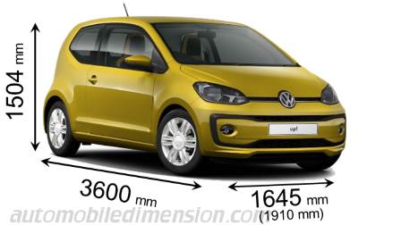 Dimensioni Volkswagen up! 2016