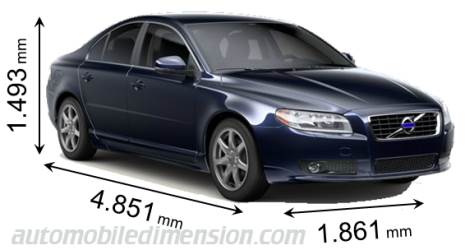 Volvo S80 2011 afmetingen