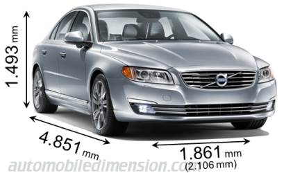 Volvo S80 2013 dimensions