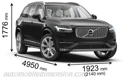 Dimensioni Volvo XC90 2015